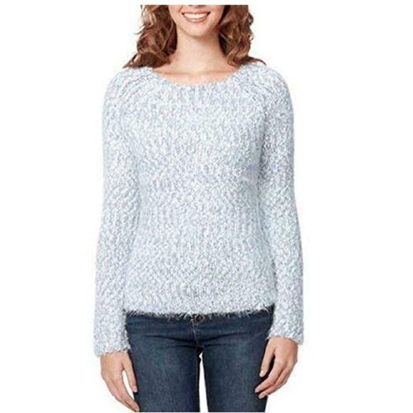 New Buffalo Women's XL Extra Large Sweater Eyelash Twisted Yarn Crew Neck Blue - Picture 1 of 5